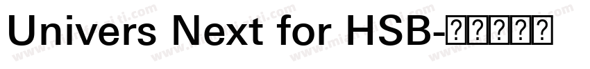 Univers Next for HSB字体转换